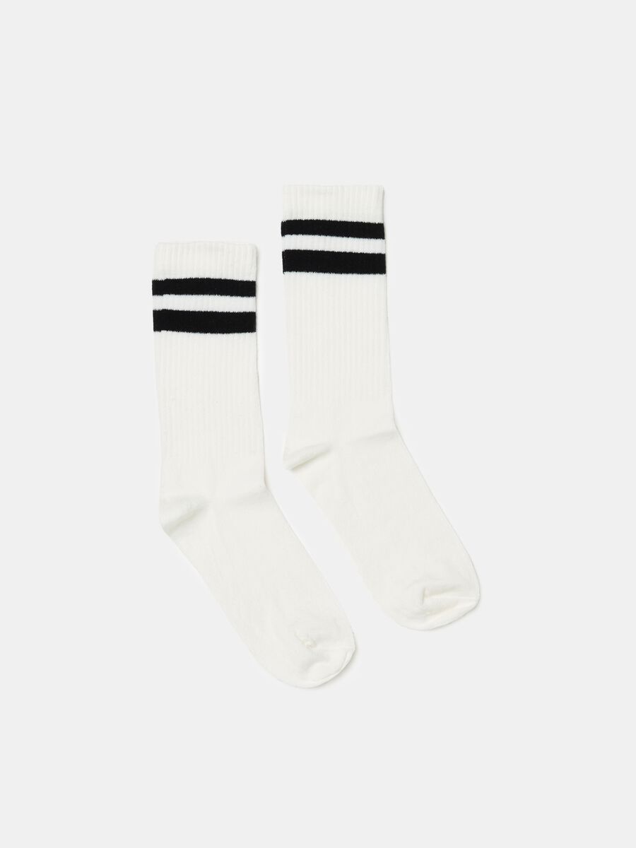 Chunky socks with striped detail_0