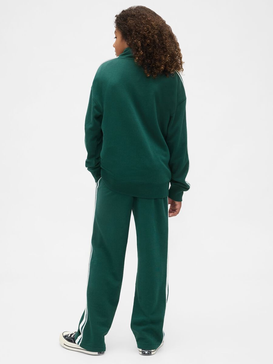 Green knitted trousers for children_2