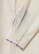 White pure cotton oversized shirt with purple embroidery_1
