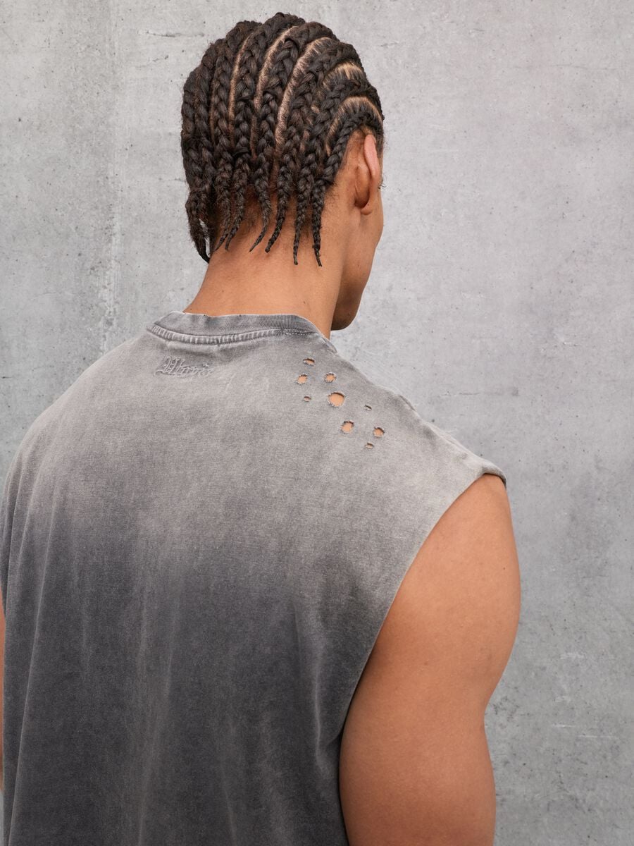 Sunfaded Distressed Tank Top Vintage Grey_2