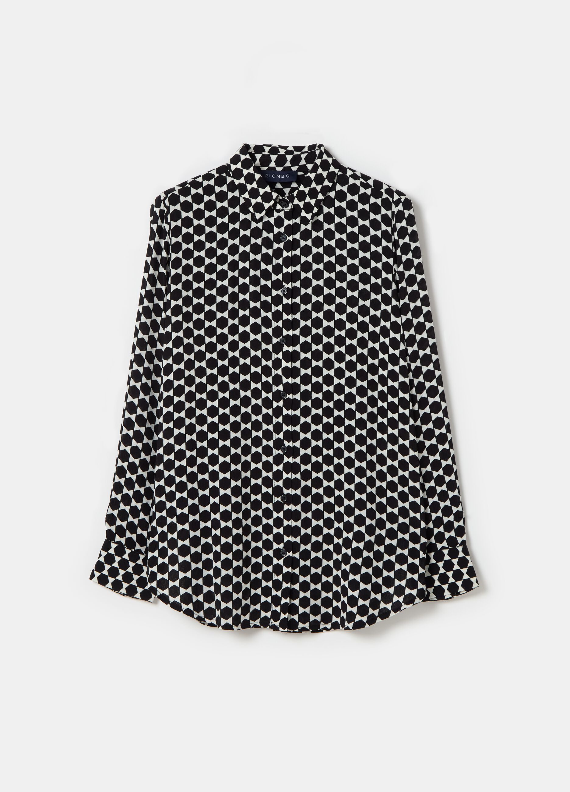 Camisa con estampado geométrico Contemporary