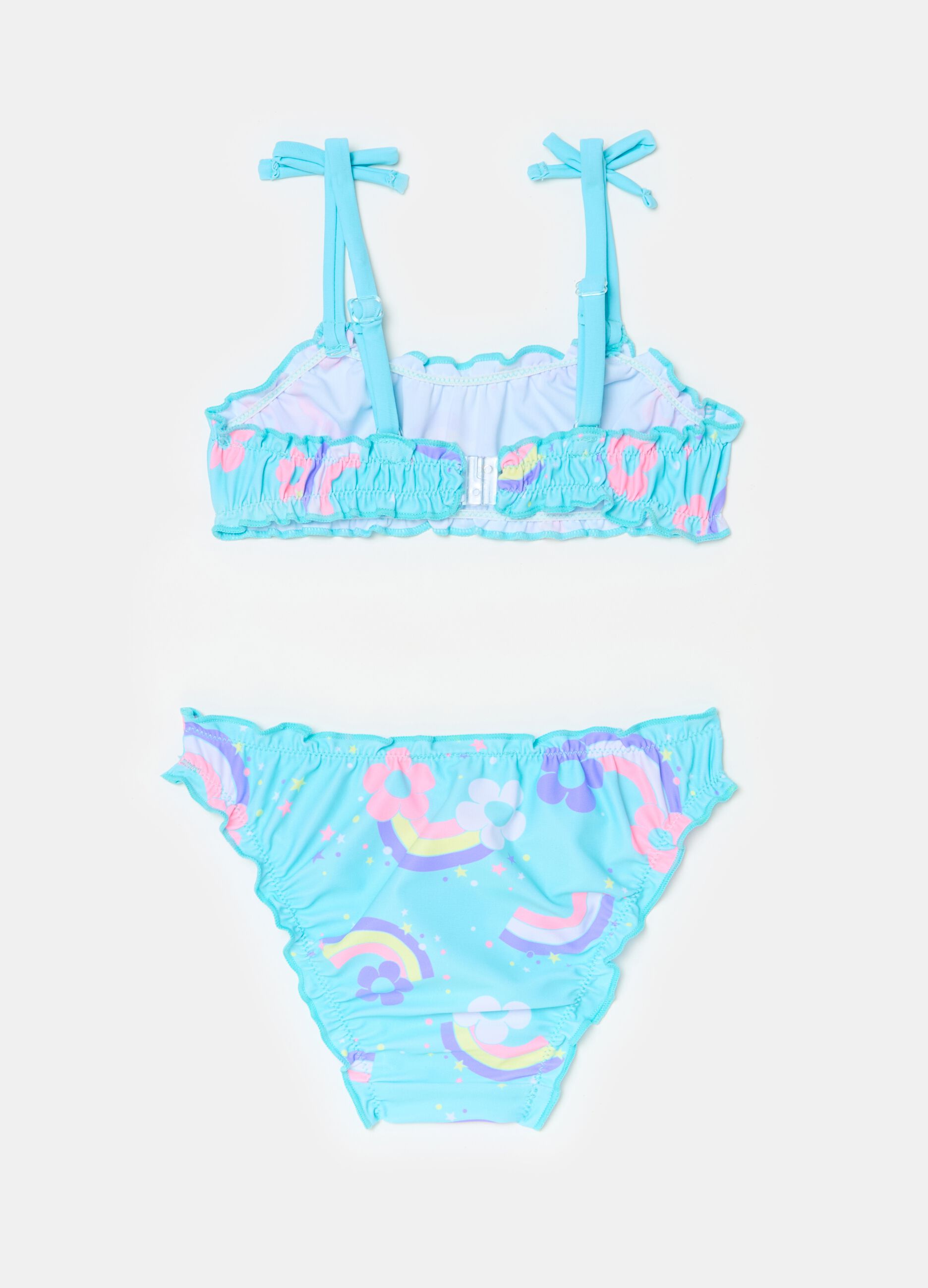 Bikini with rainbows print
