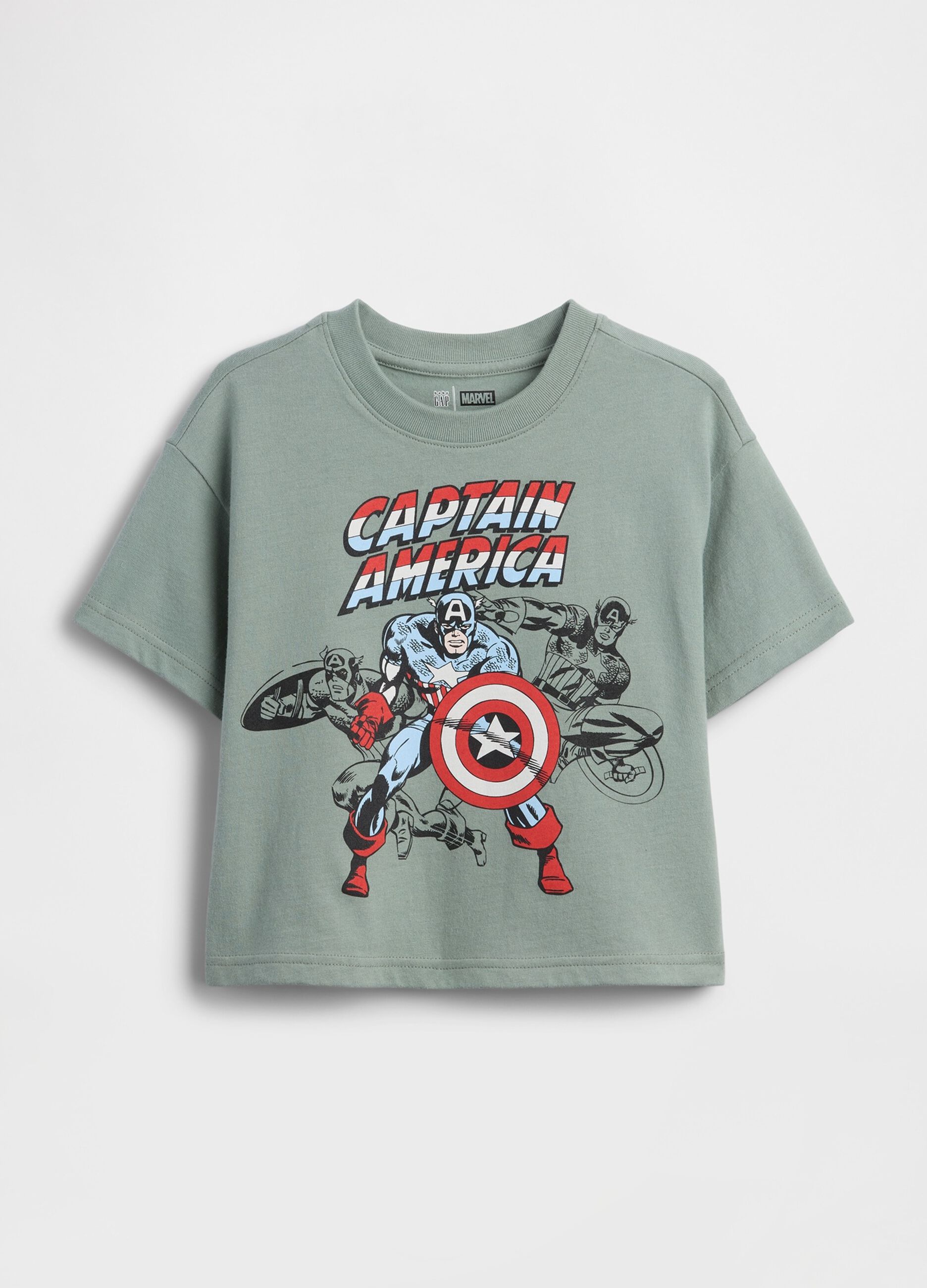T-shirt de manga curta em algod&atilde;o puro com estampado