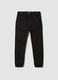 Jogger denim nero in cotone elasticizzato con vita elastica per ragazzo_0