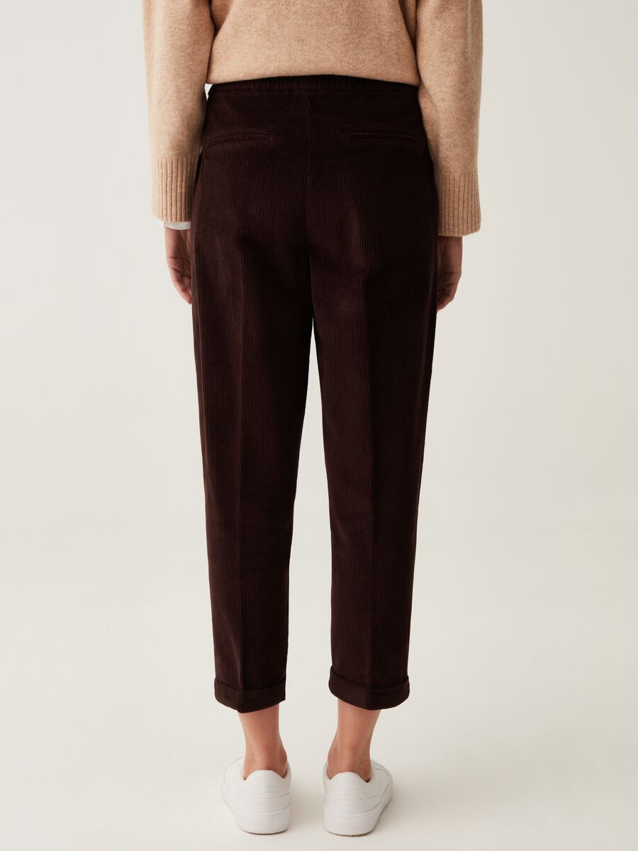 Corduroy cropped joggers_2