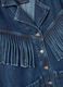 Pure cotton denim jacket regular fit with fringes_5