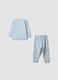 Pyjama bleu clair en pur coton bio &agrave; col rond pour b&eacute;b&eacute; et tout-petit_1
