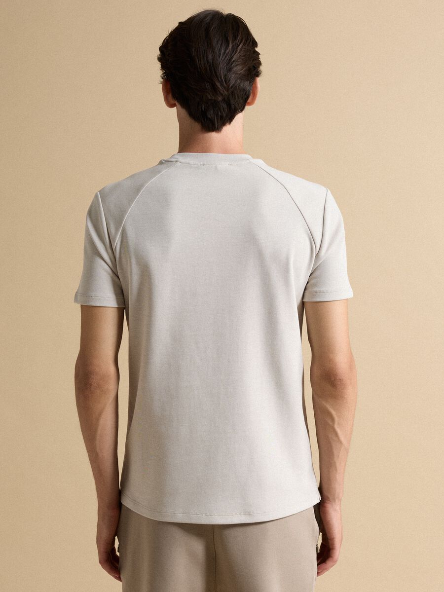 Grey breathable, quick-drying cotton-blend T-shirt_3