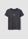 Grey pure organic cotton T-shirt with front and back print for girls_3