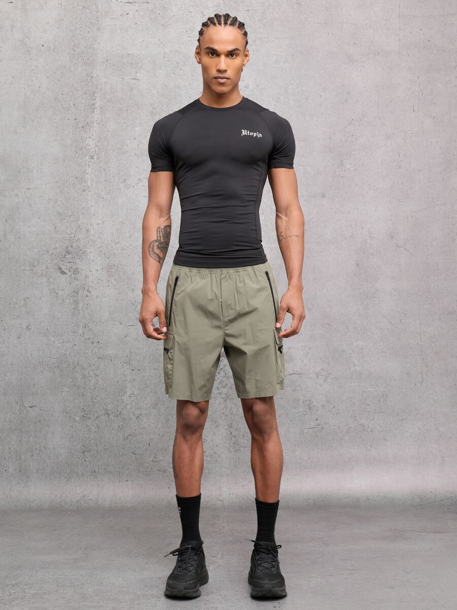 Kombat Active Cargo Shorts Military Green_0