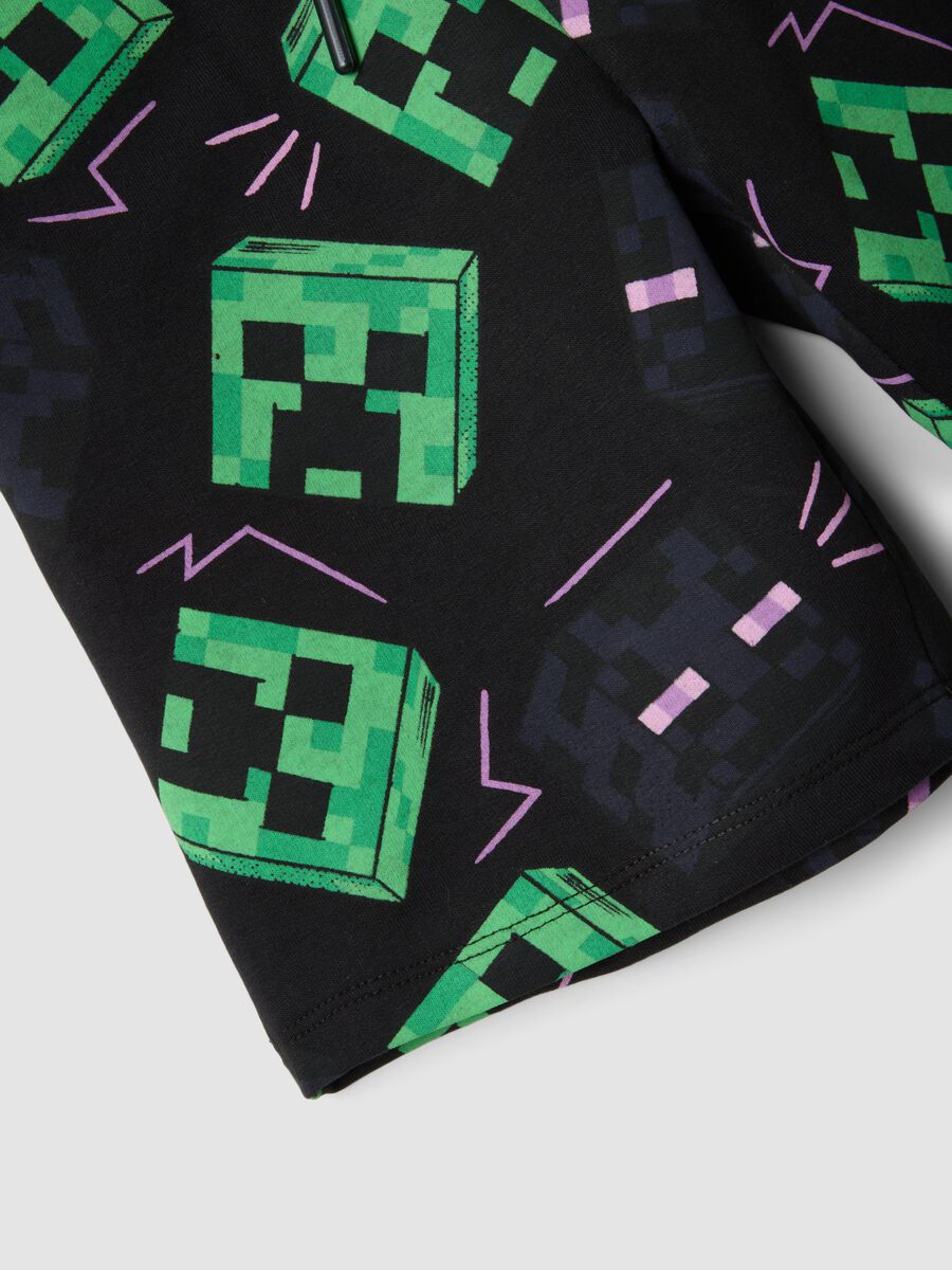 Short multicolore en coton m&eacute;lang&eacute; gar&ccedil;on avec imprim&eacute; Minecraft_2