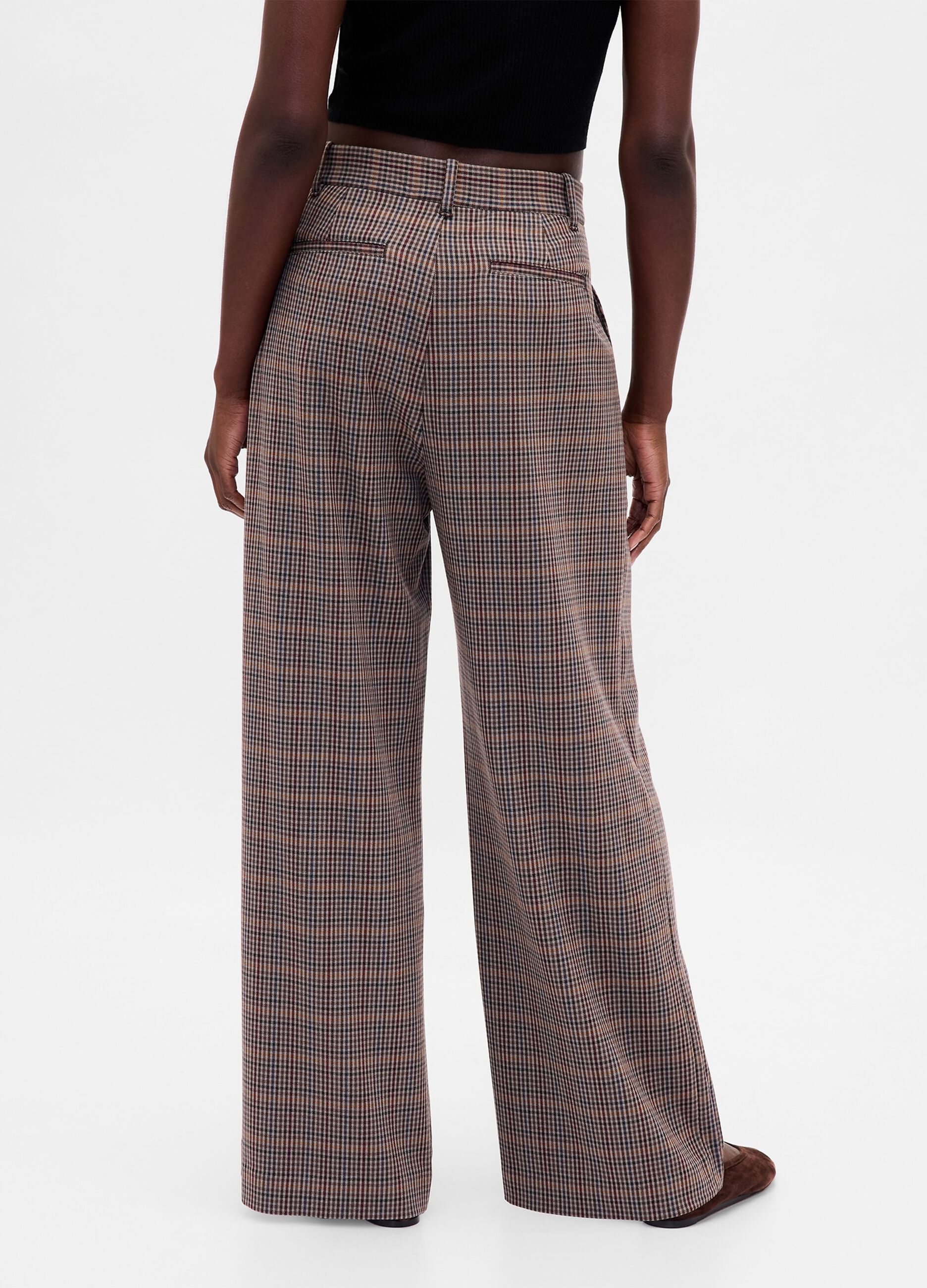 Braune Stretch-Stoffhose