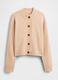 Cardigan bege de malha para mulher_3