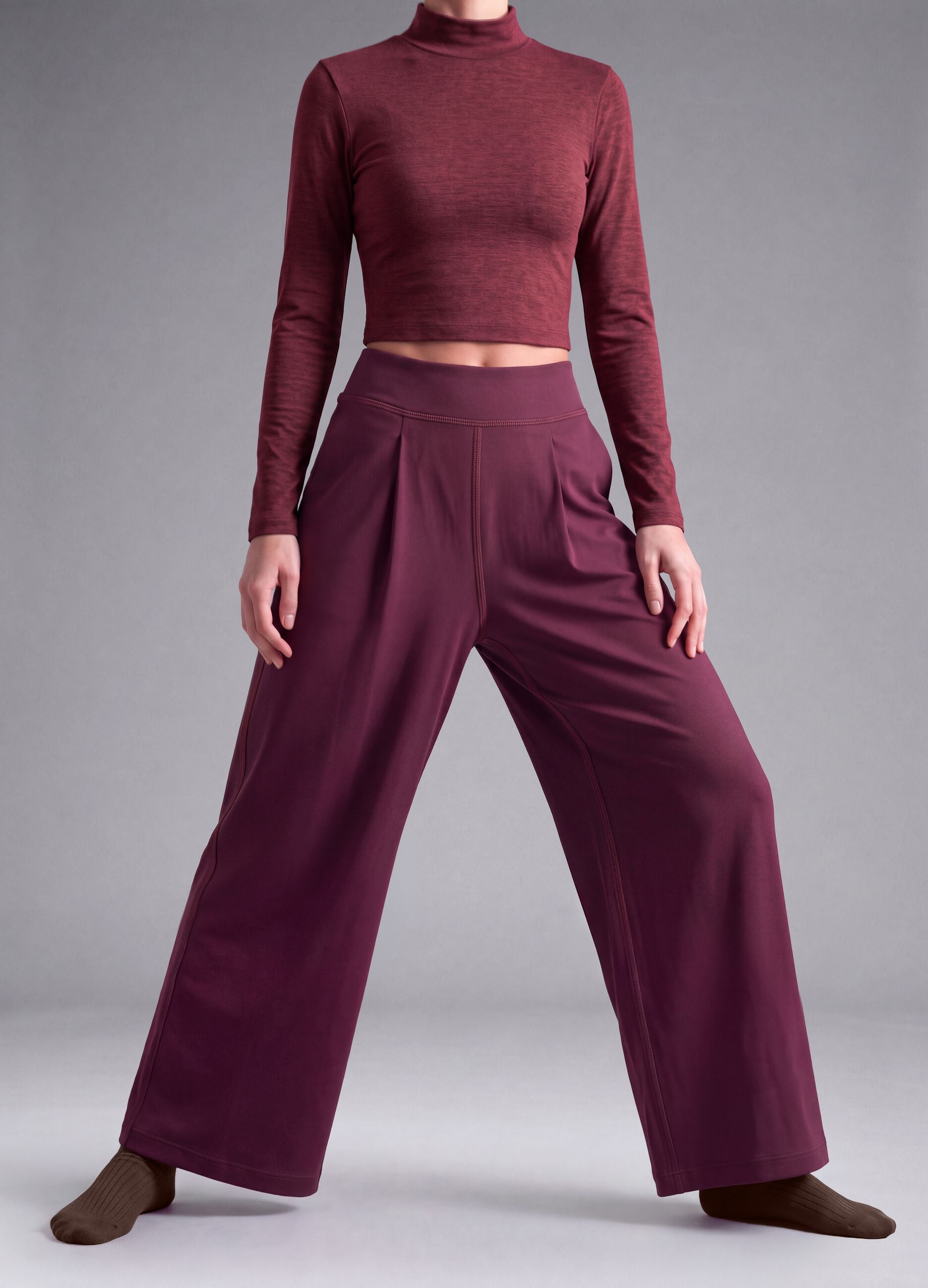 Purple wide-leg stretch sports trousers ALTAVIA STUDIO