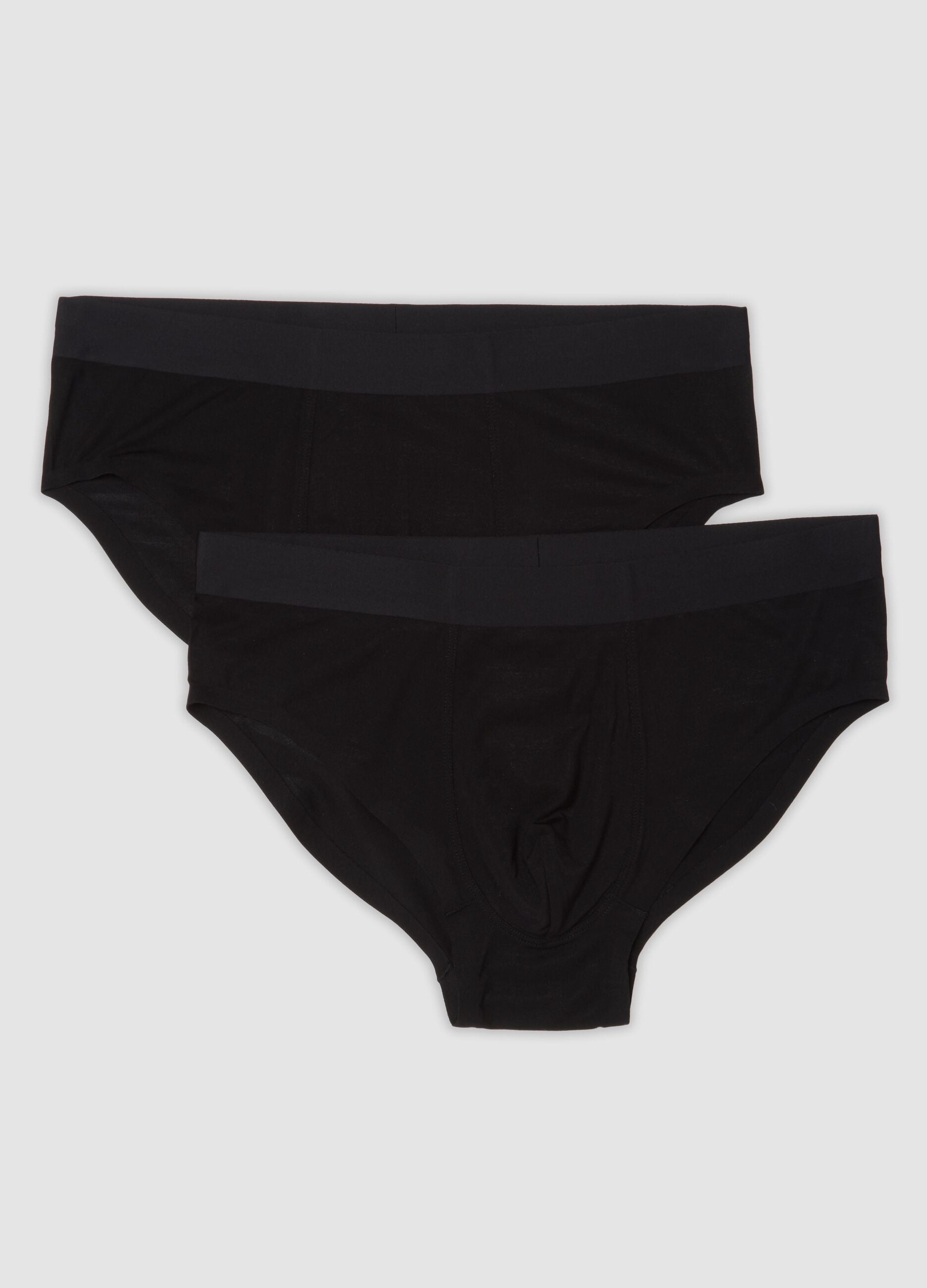 Pack de 2 slips pretos em modal el&aacute;stico