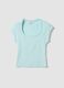 Blaues T-Shirt aus elastischer Baumwolle_4