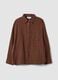 Braun karierte Flanellbluse aus reiner Baumwolle_4
