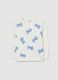Girls' white sweatshirt in pure cotton with bow print_0