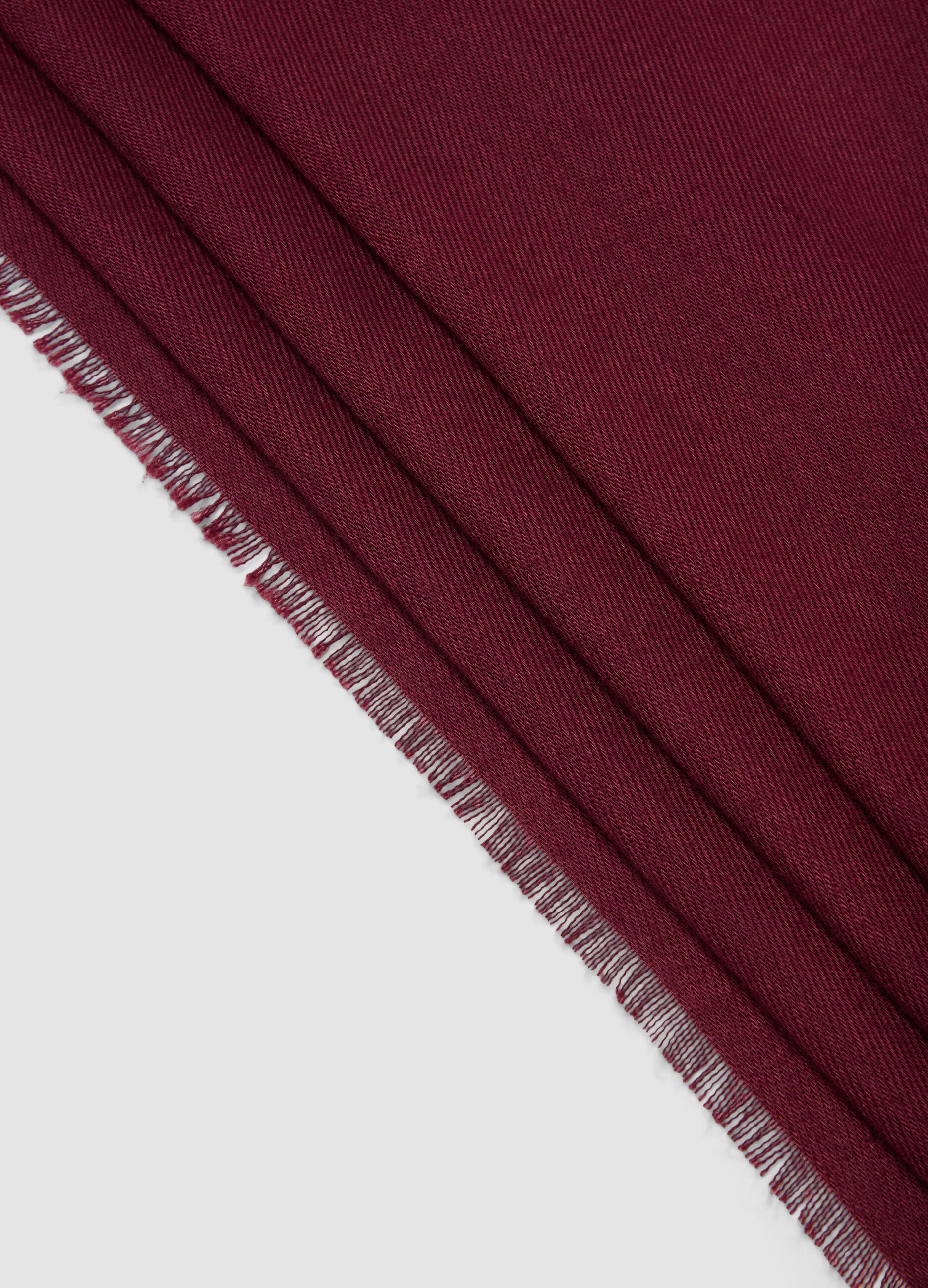 Red scarf with fringes
