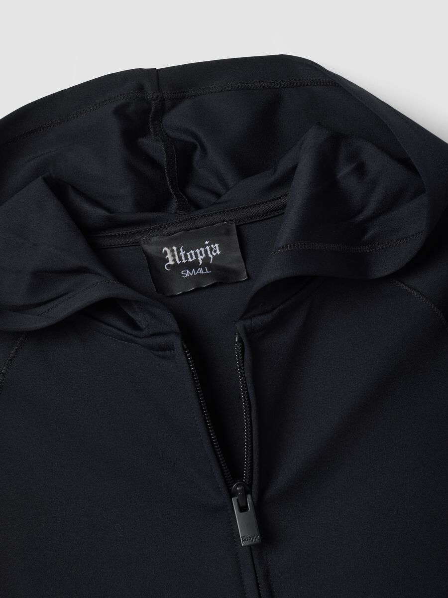 Full-Zip Yoga Hoodie Fitted Black_3