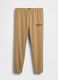 Beige jogger trousers in cotton and polyester blend_5