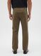 Brown cotton blend slim fit trousers_2