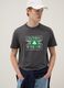 Graues T-Shirt aus reiner Baumwolle, Regular Fit mit Boston Celtics Druck_0