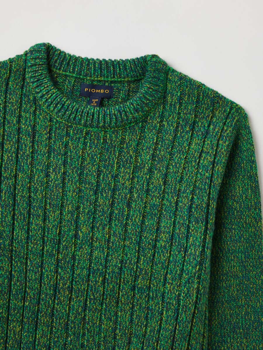Ribbed mouliné-effect pullover_5