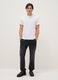 Regular fit black denim jeans with elastic waistband_0