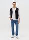 Slim-fit cross-hatch cotton jeans_0