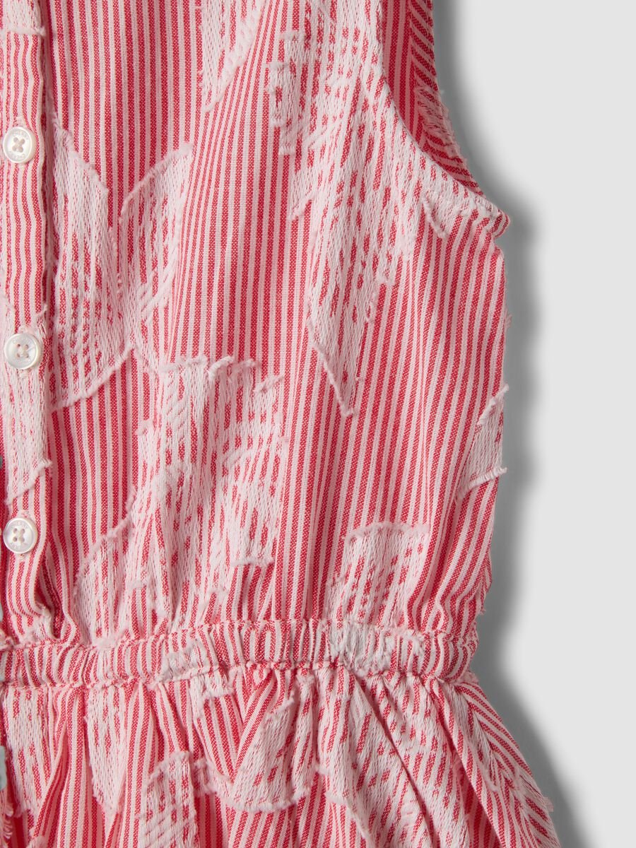 M&auml;dchenkleid aus reiner Baumwolle mit rosa Streifen_3