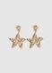 Star-shaped gold-coloured zinc earrings with pearls_0