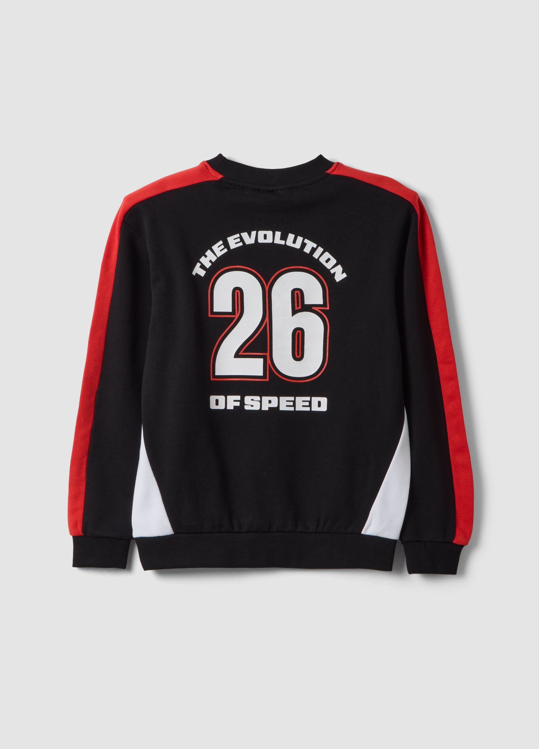 Black cotton-blend sweatshirt with Ducati print, relaxed fit