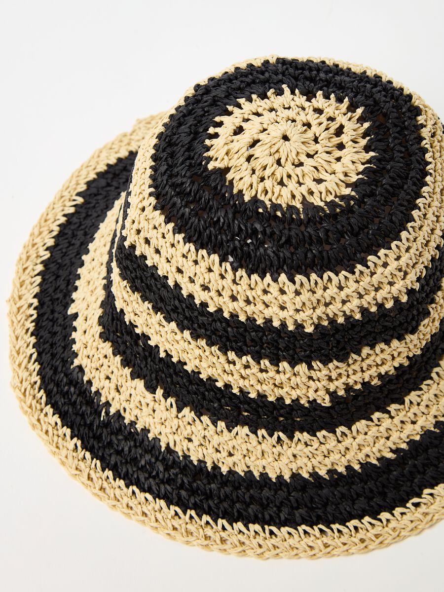 Sombrero de rafia con rayas_2