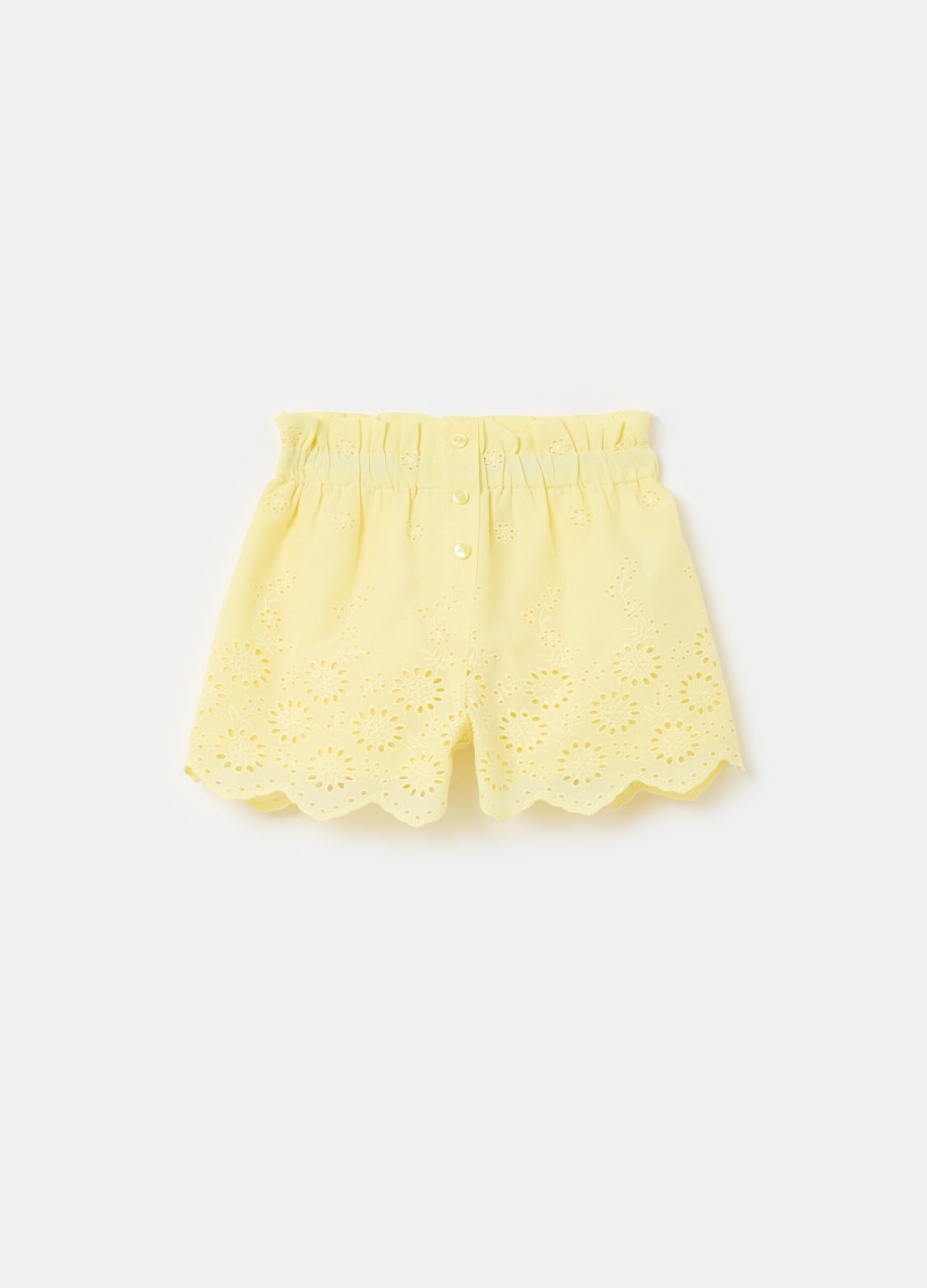 Shorts in cotone sangallo
