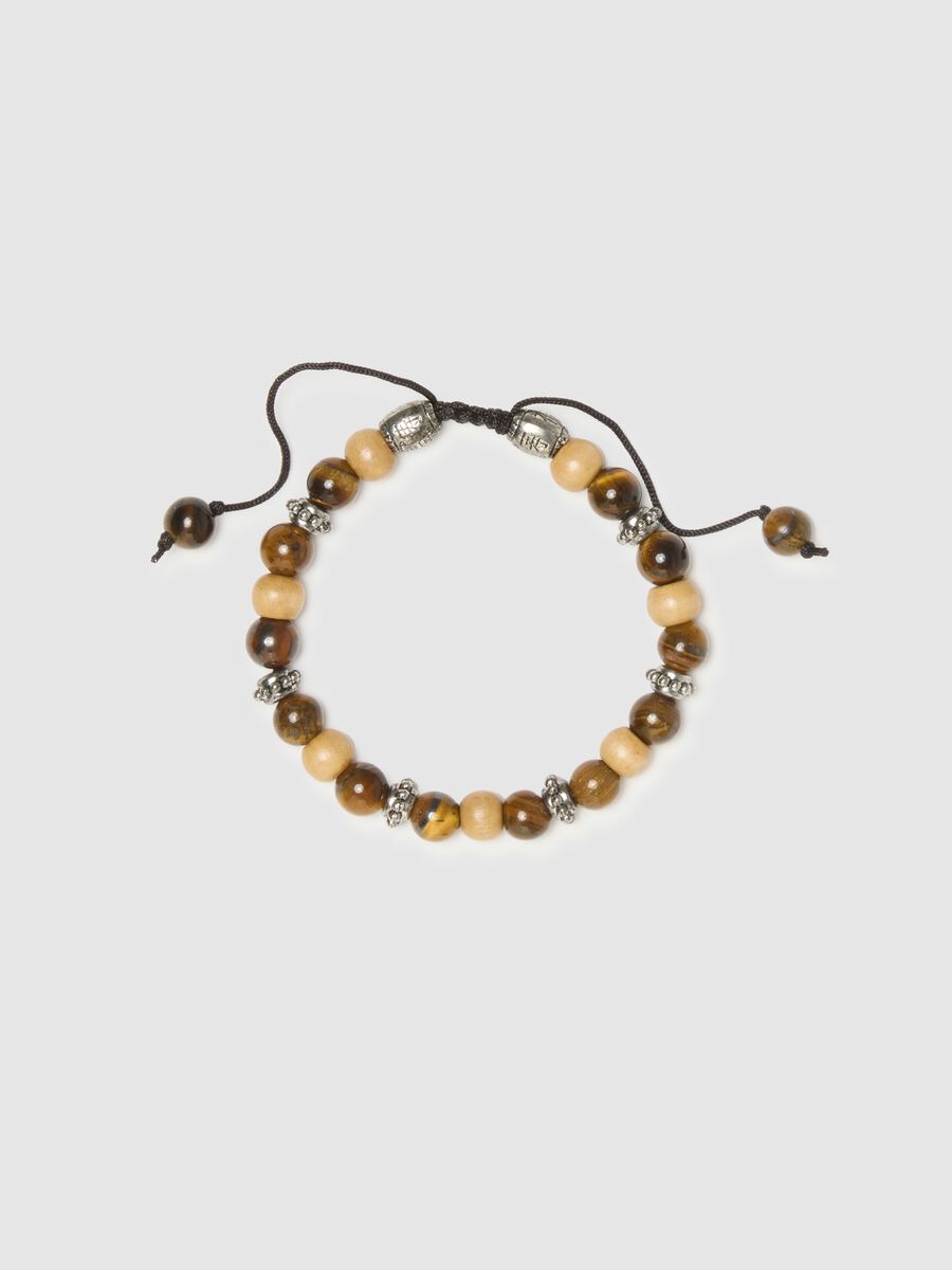 Adjustable Bracelet with Multicolour Natural Stones_0