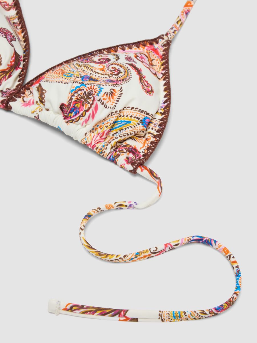 Multicolour paisley stretch-fabric bikini top_5