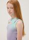 Violettes ombr&eacute; Tanktop aus Stretch-Baumwolle f&uuml;r M&auml;dchen, figurbetont_0