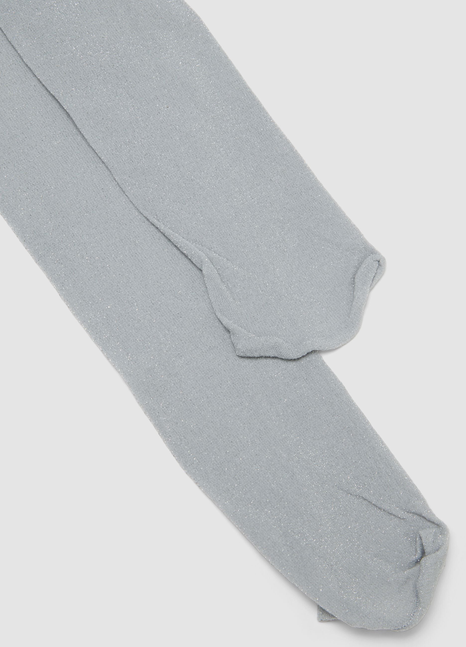 Collant grigi in tessuto elasticizzato