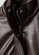 Girls&rsquo; brown jacket with zip and high neck, oversized fit_1