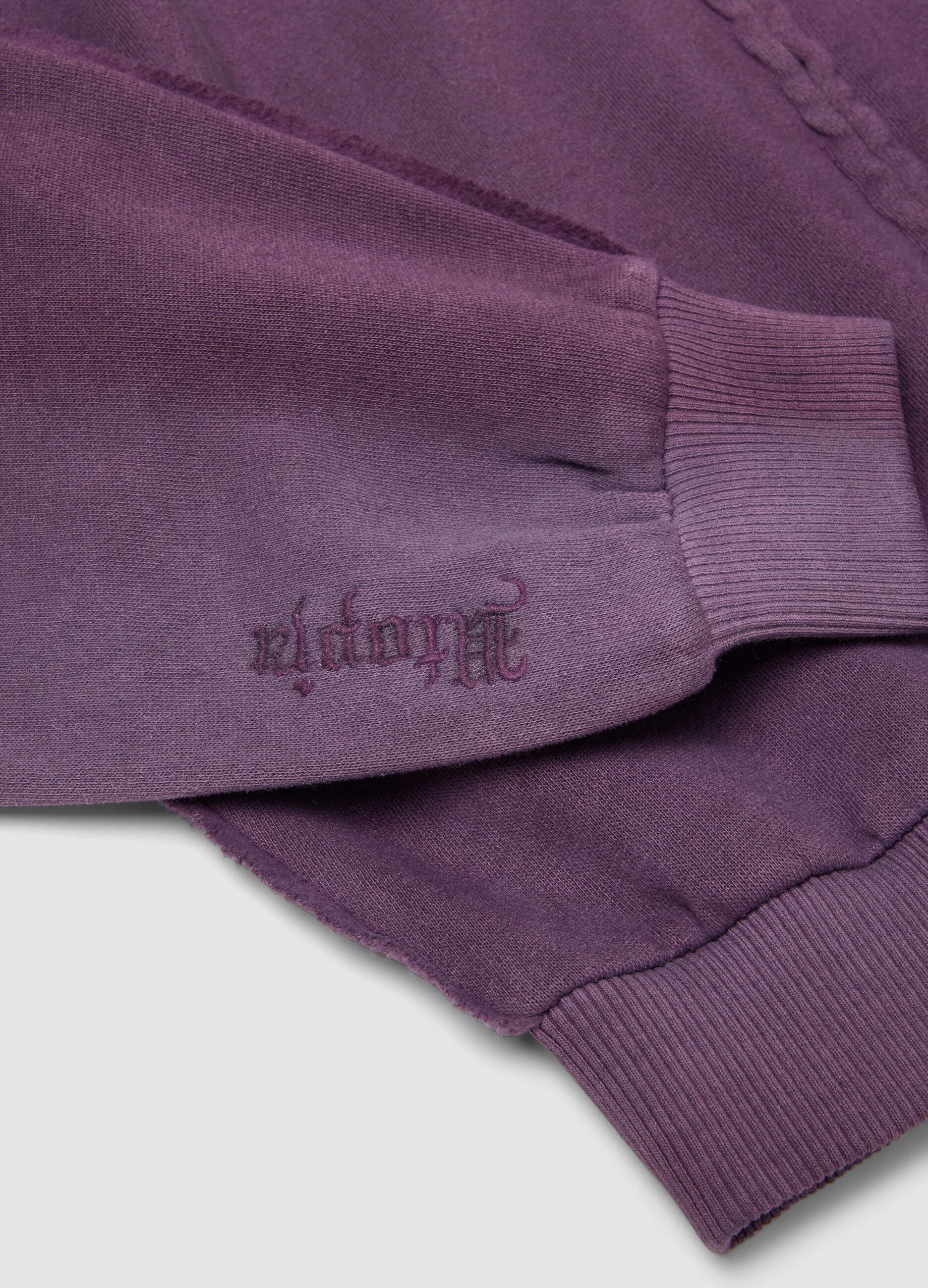 Sunfaded Full-Zip Hoodie Burgundy