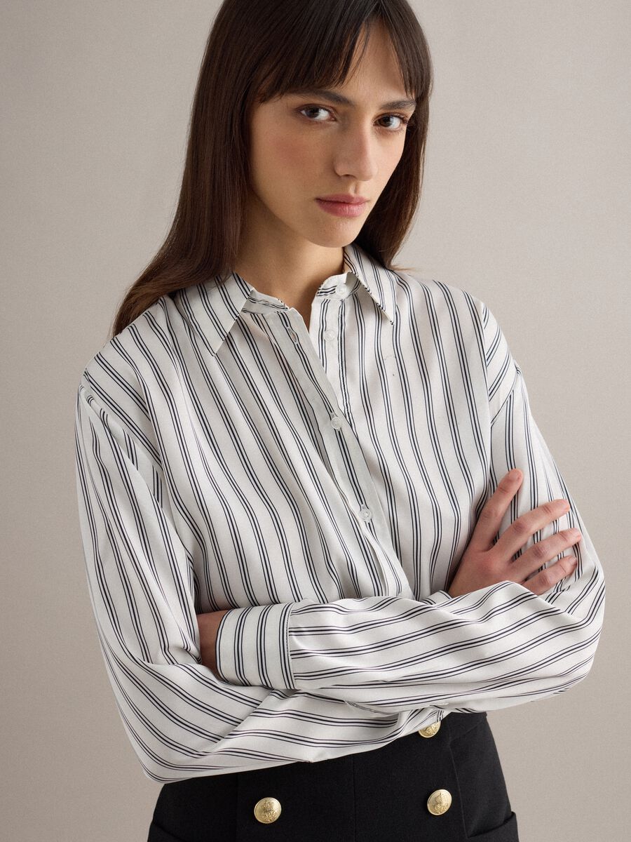 Regular fit multicolour striped long sleeve shirt_0