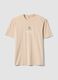 Beiges T-Shirt aus reiner Baumwolle mit One-Piece-Print, Relaxed Fit_4