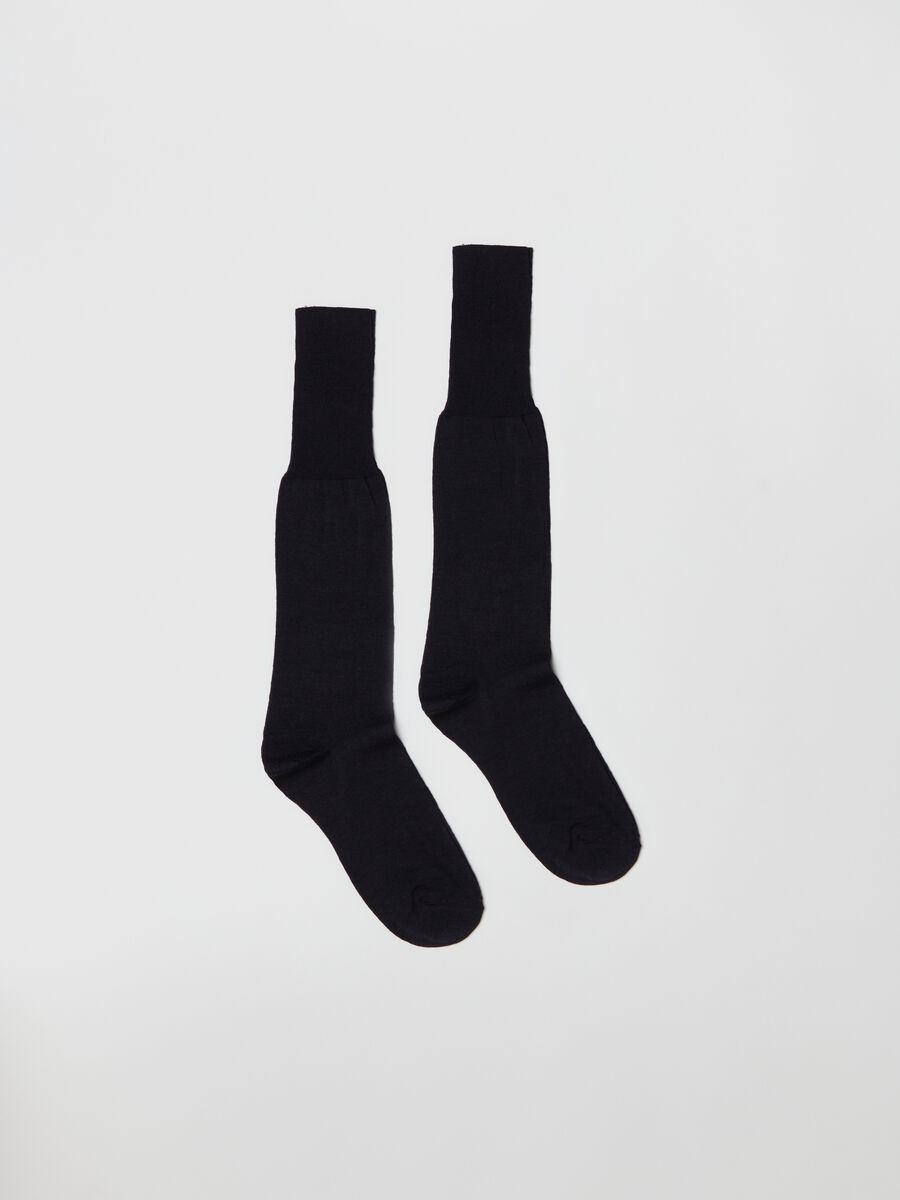 Two-pair pack long wool blend socks_0