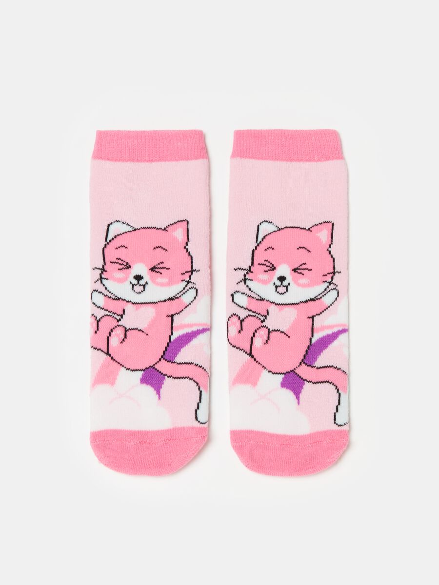 Slipper socks with kitten design_0