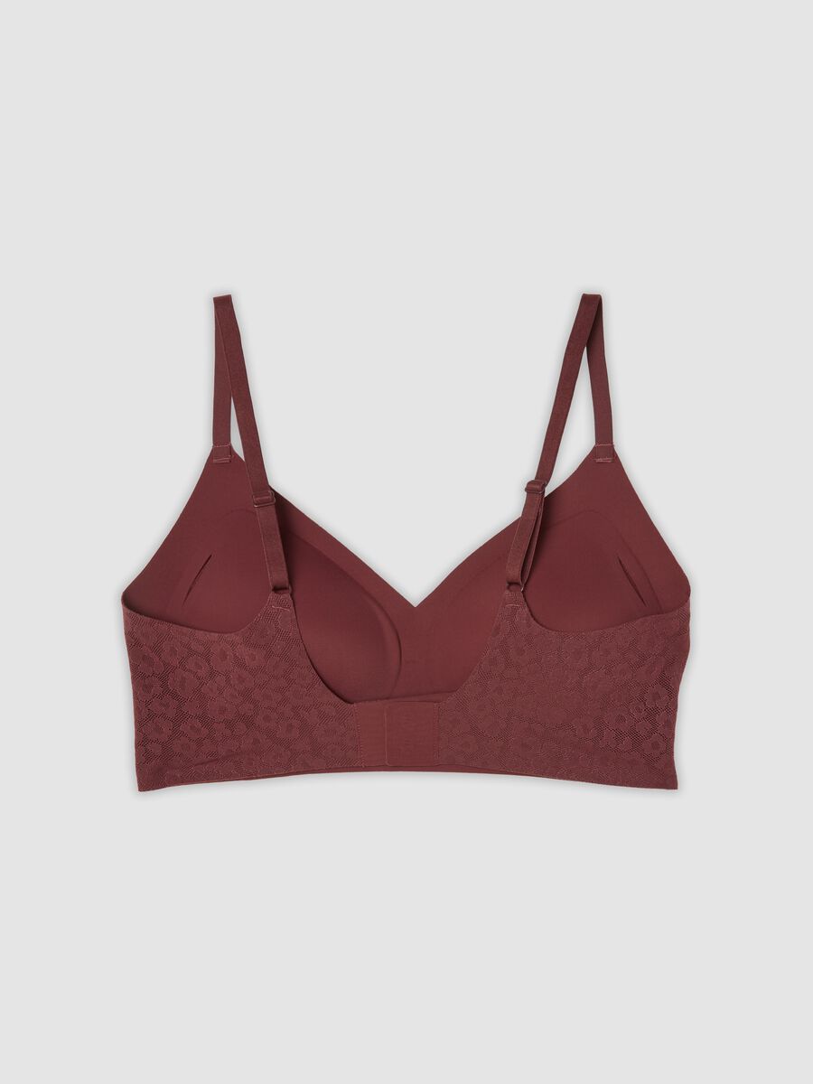Reggiseno bralette rosso in tessuto elasticizzato con pizzo_2