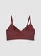 Reggiseno bralette rosso in tessuto elasticizzato con pizzo_2