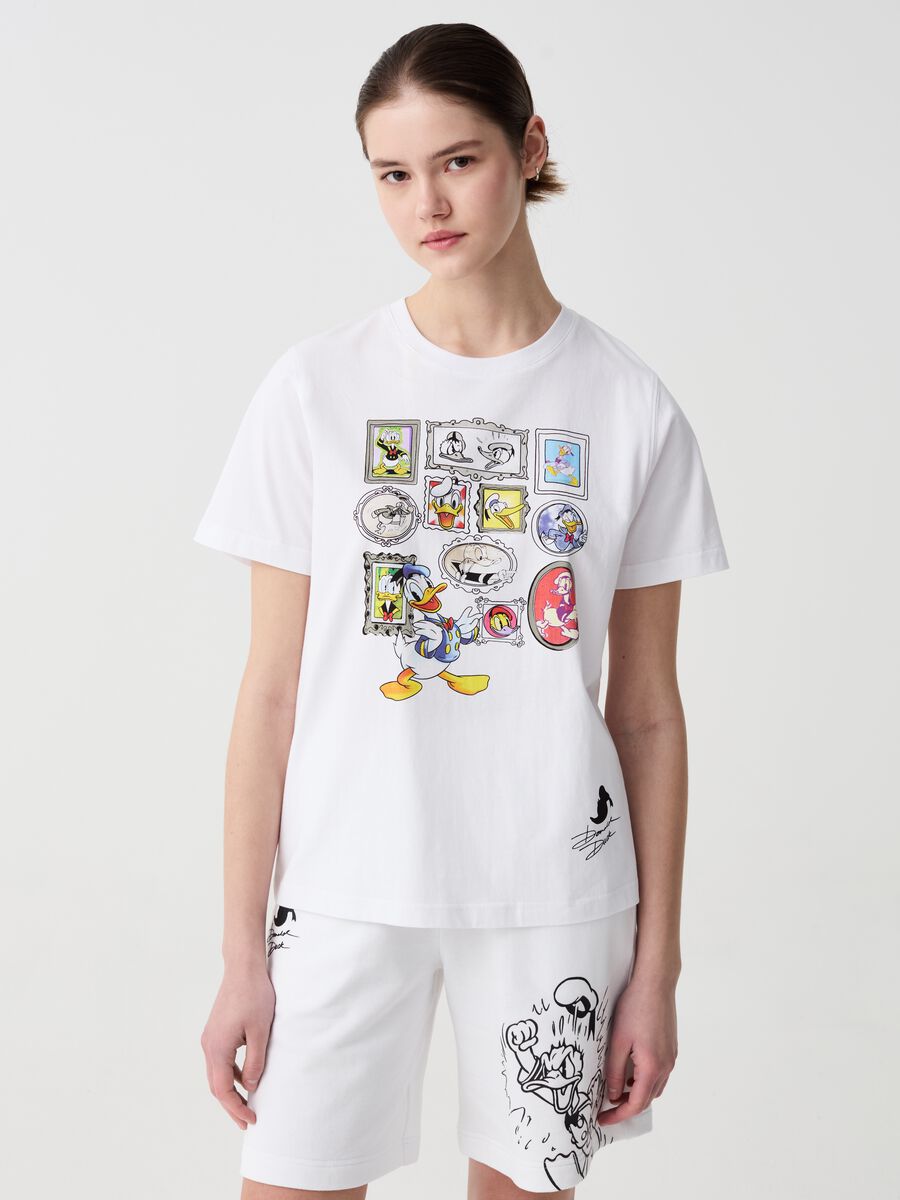 Camiseta de algodón orgánico con estampado Donald Duck 90_0