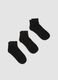 3er-Pack schwarze Sport-Kn&ouml;chelsocken aus Bio-Baumwolle_0