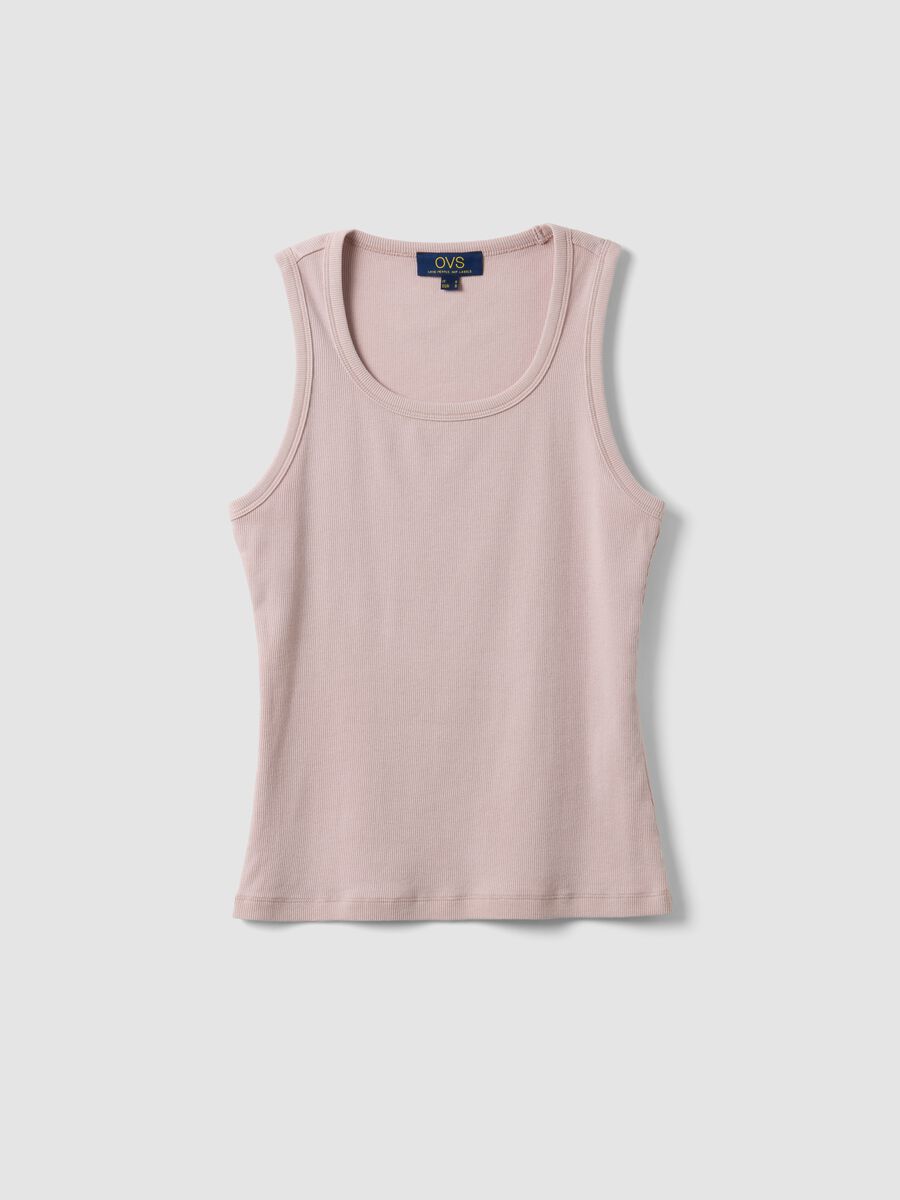 Rosa Tanktop aus Stretch-Baumwolle, Regular Fit_4
